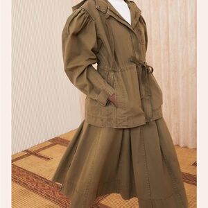Ulla Johnson Olive Utility Jacket Blythe Jacket in color Beech